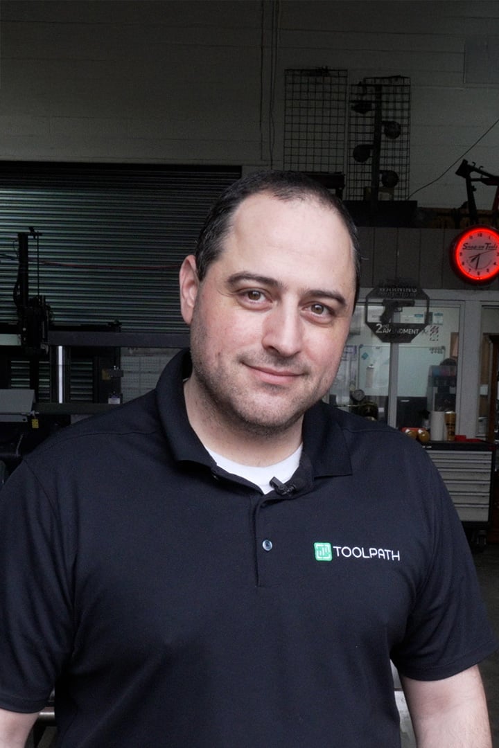 Justin Gray in Dozer workshop